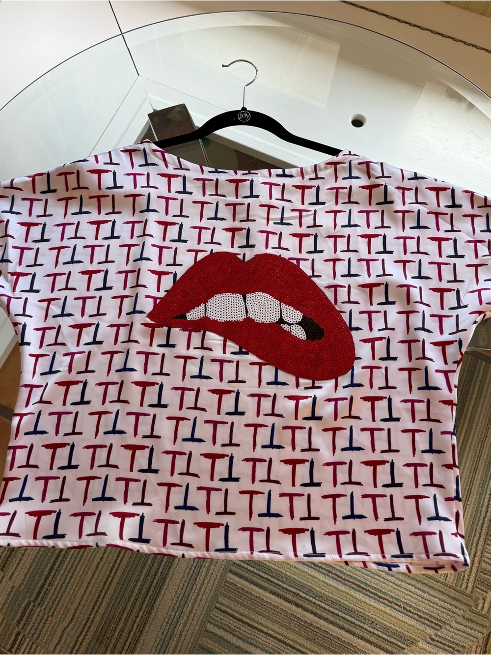 Lifecycle Sequin Lips Top
